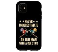 Mai sottovalutare un vecchio con giocatore di biliardo bastone Custodia per iPhone 11