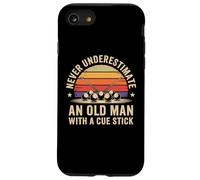 Mai sottovalutare un vecchio con giocatore di biliardo bastone Custodia per iPhone SE (2020) / 7/8