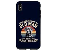 Mai sottovalutare un vecchio con un Labrador nero retrò Custodia per iPhone XS Max