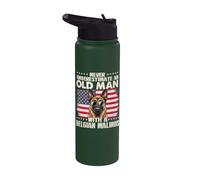 Mai sottovalutare un vecchio con un malinois belga Stainless Steel Insulated Water Bottle