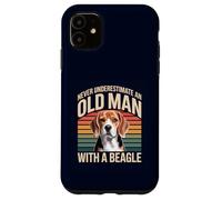 Mai sottovalutare un vecchio con un proprietario di cane divertente Beagle Custodia per iPhone 11