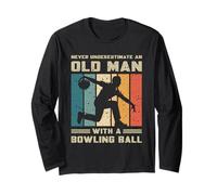 Mai Sottovalutare Un Vecchio con Una Palla da Bowling retrò Maglia a Manica