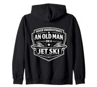 Mai Sottovalutare Un Vecchio su Un Jet Ski Jetskier Jetski Felpa con Cappuccio