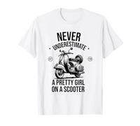Mai Sottovalutare Una Bella Ragazza su Uno Scooter Divertente Maglietta