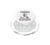 Mai sottovalutare una donna che viaggia negli anni ottant'anni PopSockets PopGrip per MagSafe