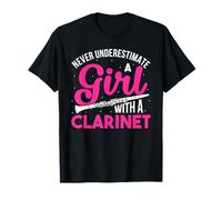Mai sottovalutare una ragazza con un clarinetto - Funny Clarinet Maglietta