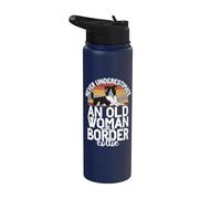 Mai sottovalutare una vecchia con un Border Collie Stainless Steel Insulated Water Bottle