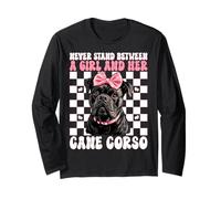 Mai Stare tra Una Ragazza e Il Suo Cane Cane Cane Corso Coquette Maglia a Manica