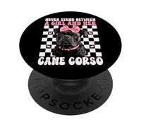 Mai stare tra una ragazza e il suo cane cane cane Corso Coquette PopSockets PopGrip Adesivo