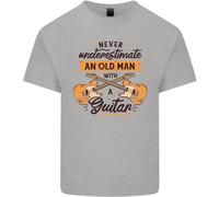 Mai Underestimate Un Vecchio Uomo Chitarra Uomo Cotone T-Shirt