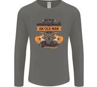 Mai Underestimate Un Vecchio Uomo Chitarra Uomo Maniche