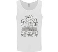 Mai Underestimate Un Vecchio Uomo Tavolo Tennis Uomo Canotta Maglia