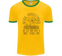 Mai Underestimate Un Vecchio Uomo Tavolo Tennis Uomo Ringer