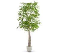 MAIA SHOP Bambù artificiale 210 cm Minimal, pianta finta grande da interno iperrealistica, albero decorativo elegante per casa ufficio e hotel