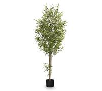 MAIA SHOP Olivo artificiale 150 cm, pianta finta da interno con tronco naturale, albero decorativo realistico per casa ufficio hotel