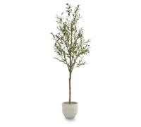 MAIA SHOP Olivo artificiale 180 cm Minimal, pianta finta grande da interno con tronco naturale, albero decorativo realistico per arredare casa ufficio e hotel