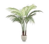 MAIA SHOP Palma artificiale 100 cm, pianta finta da interno iperrealistica, albero decorativo tropicale per casa ufficio hotel