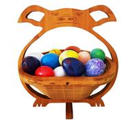 Maiale Ciotola Cestino Pieghevole Cesto 30x30cm Frutta Legno Sottobicchieri
