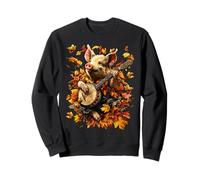 Maiale Banjoist Che Gioca Banjo Picker Autunno Foglie Autunno Animale Felpa