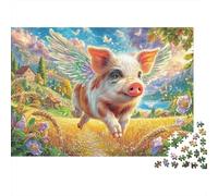 Maiale Carino Puzzle 1000 Pezzi, Puzzle Impossibile 1000 Pezzi, Gioco Di Sfida Intellettuale 70x50cm/1000pcs