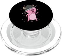 Maiale con elmo vichingo senza ascia PopSockets PopGrip per MagSafe