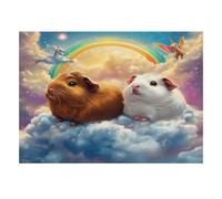 Maiale D'India Arco Cielo Nuvola 1000pcs Mini Puzzle per Famiglia Difficile | 70 x 50 cm Cartone Decorazione Soggiorno Struttura Durevole Regalo Compleanno Allenamento Cerebrale