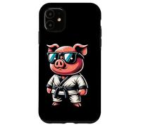 Maiale Karateka Con Occhiali Cool Custodia per iPhone 11