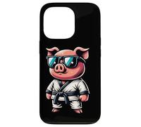 Maiale Karateka Con Occhiali Cool Custodia per iPhone 13 Pro