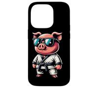 Maiale Karateka Con Occhiali Cool Custodia per iPhone 14 Pro