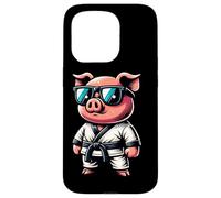 Maiale Karateka Con Occhiali Cool Custodia per iPhone 15 Pro