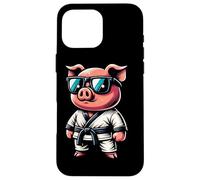 Maiale Karateka Con Occhiali Cool Custodia per iPhone 16 Pro Max