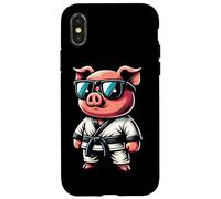 Maiale Karateka Con Occhiali Cool Custodia per iPhone X/XS