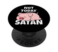 Maiale Maialino Porco Suino Not Today Satan PopSockets PopGrip Adesivo