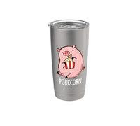 Maiale Mais Divertente Popcorn Pun Bicchiere termico in acciaio inox doppia parete