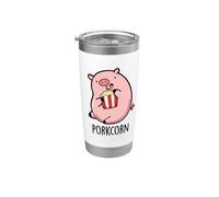 Maiale Mais Divertente Popcorn Pun Bicchiere termico in acciaio inox doppia parete