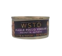 Maiale, Pollo e Verdure - Polpette natural - Cotti al vapore - 80% Carne - 85 g