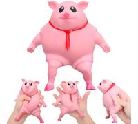 Maiale Rosa Antistress, Squeeze Giocattoli, Piggy Giocattolo Antistress, Squishy Morbido, Maiale Antistress, pallina antistress, pour Enfants et Adultes pour Soulager le Stress Sensoriel