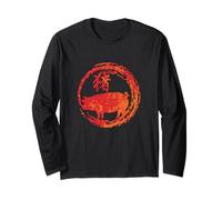 Maiale Segno Cinese dello Zodiaco Maglia a Manica