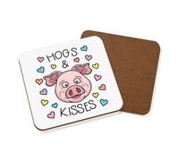 Maiali E Kisses Sottobicchiere Divertente Animale Valentines Giorno Ragazza