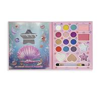 MAIANY - Palette di ombretti a tema sirenetta, set di trucco per bambini ragazze, innocuo e lavabile, colori glitterati con specchio, regalo per Halloween principessa trucco