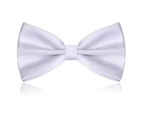 MAIANY Papillon Uomo, Regolabile Con Gancio Papillon Pre-legati in Tinta Unita Per Bambini Adulto Cravatta A Farfalla Già Annodato in Diversi Colori Per Feste Matrimonio Natale Fantasia (bianco)