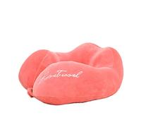 Maibar Cuscini da viaggio memory foam adulto bambini Cuscino a forma di U Per Airplanes Auto Treno (Rosa)