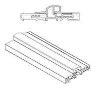 MAICO Soglia TRANSIT per porta d'ingresso estensibile in battuta col. ARGENTO