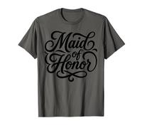 Maid of Honor Festa di Nozze Script Design Maglietta