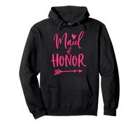 Maid of Honor Rosa Bridal Party Wedding Day Felpa con Cappuccio