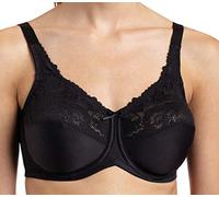 Maidenform Lilyette by Bali - Reggiseno minimizer da donna con bordo in pizzo, Nero , 5D