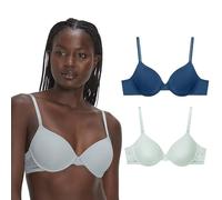 Maidenform, Push-up for Women, Underwire Bra with Adjustable Straps 2-Pack Reggiseno, Navy Eclipse/Salty Pepper Grey, 3C (Pacco da 2) Donna
