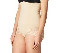 Maidenform Tame Your Tummy Donna Le mutandine di pizzo a vita alta domano la tua pancia, Beige (Nude 1/Pizzo Trasparente), S