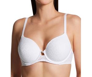 Maidenform Women's Custom Lift, One Fab Fit Underwire, Convertible Straps, Full Coverage Bra, White Lace