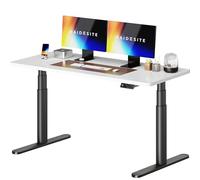 MAIDeSITe S2 Plus Art - Scrivania regolabile in altezza, 140 x 70 cm, ovale, a risparmio energetico, silenziosa, doppio motore, portata 180 kg, con funzione di protezione dagli urti
